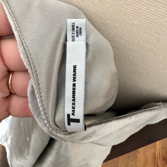 T Alexander Wang Velvet Silver tank XS - Picture 4 of 4